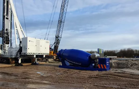 9m3 stationaire betonmixer 4Rent
